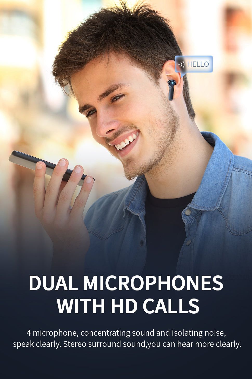 X180 Bluetooth Earbuds with 4-Mics ENC Call Noise Cancelling | Hifi Media Store