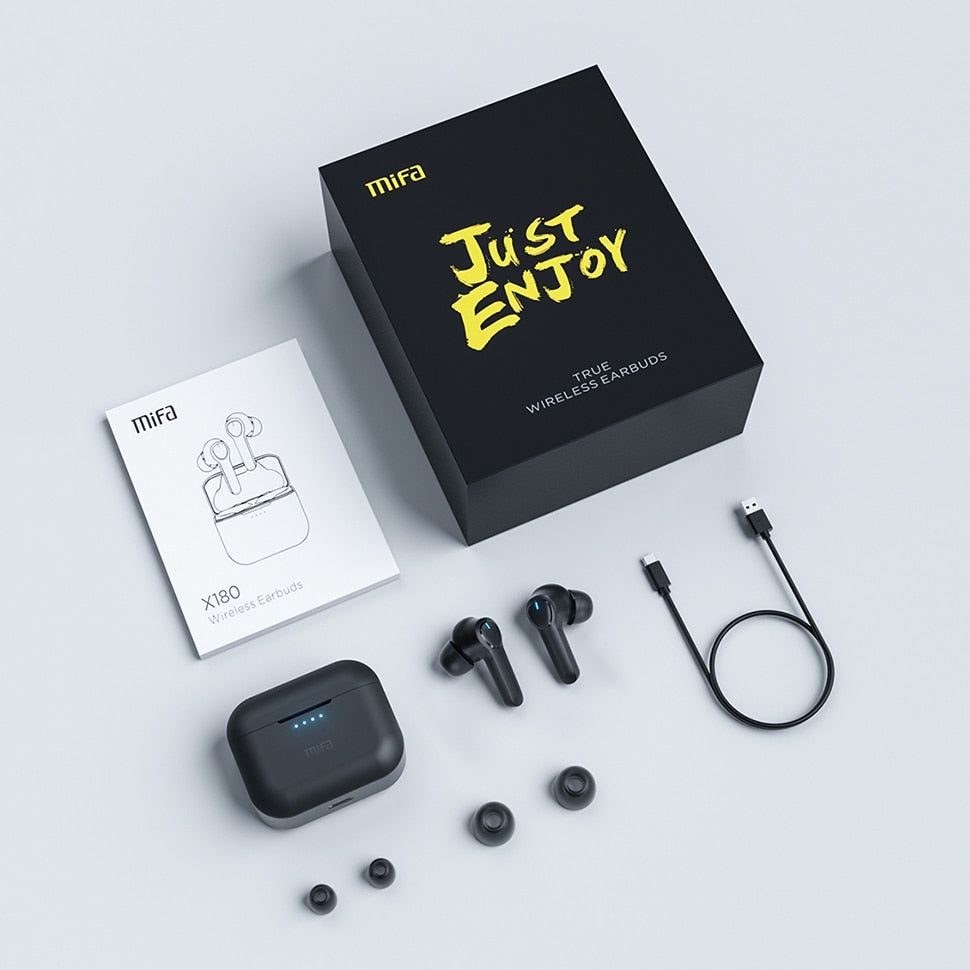 X180 Bluetooth Earbuds with 4-Mics ENC Call Noise Cancelling Default Title | Hifi Media Store