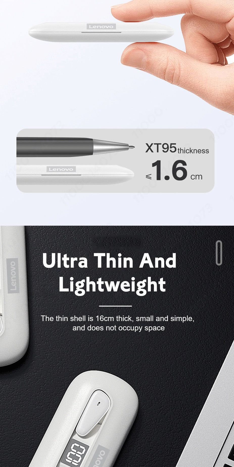 XT95 - Auriculares Bluetooth TWS Ultraplanos | Hifi Media Store