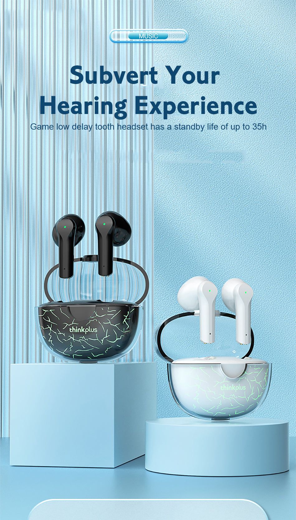 XT95 Pro TWS Bluetooth Earbuds with Passive Noise Reduction | Hifi Media Store