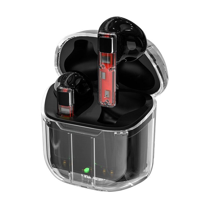 YX-06 Wireless Transparent Earbuds black | Hifi Media Store
