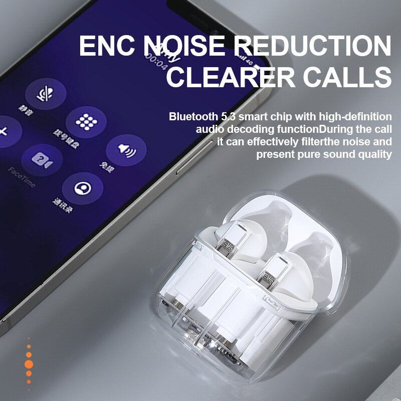 YX-06 Wireless Transparent Earbuds | Hifi Media Store