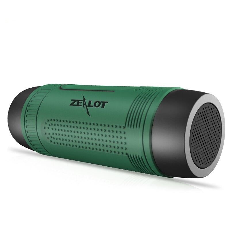 Zealot S1 Bluetooth Portable Speaker for Bicycle with Flashlight Global Green | Hifi Media Store