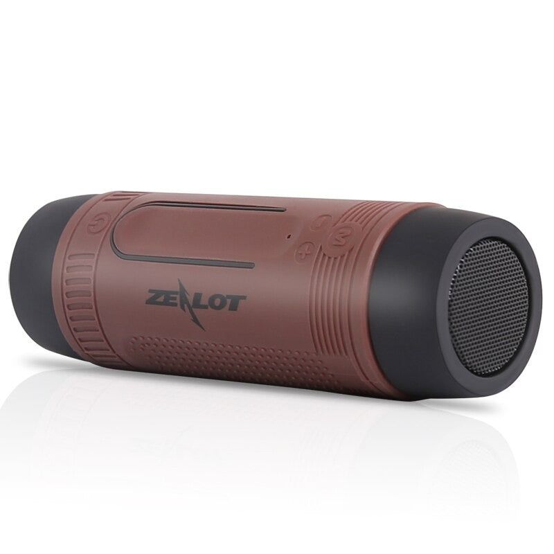 Zealot S1 Bluetooth Portable Speaker for Bicycle with Flashlight Global Brown | Hifi Media Store