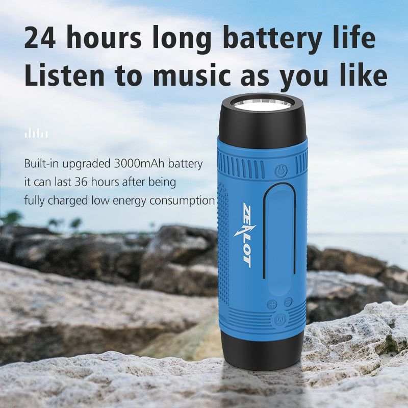 Zealot S1 Bluetooth Portable Speaker for Bicycle with Flashlight | Hifi Media Store