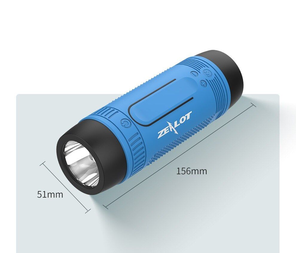 Zealot S1 Bluetooth Portable Speaker for Bicycle with Flashlight | Hifi Media Store