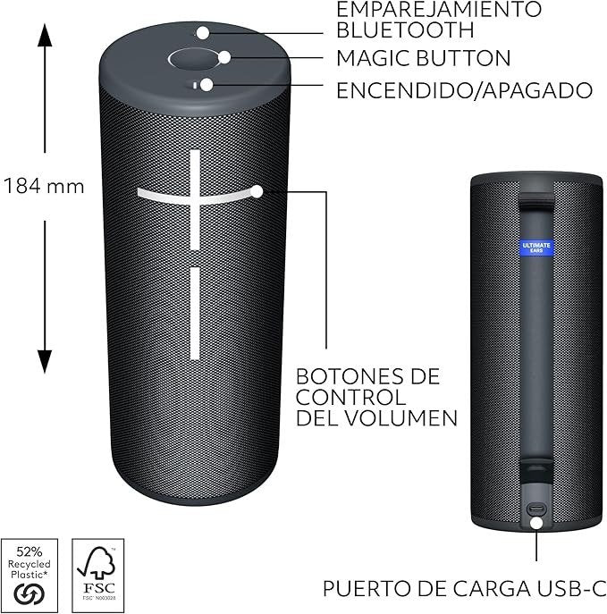 Ultimate Ears Boom 4 - Enceinte sans fil noire