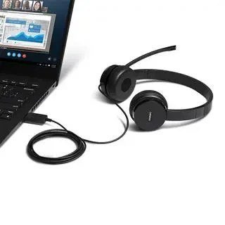 Lenovo 100 USB - Auriculares Estéreo USB Negros