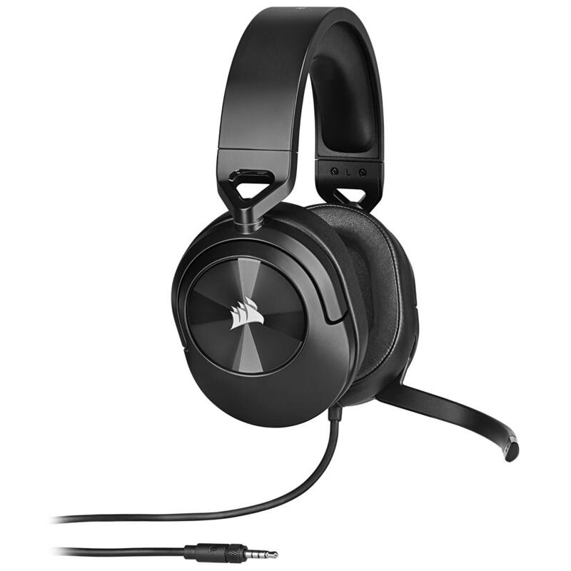 Corsair HS55 Stereo - Auriculares Gaming Multiplataforma con Cable Negros