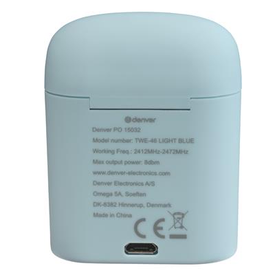 Denver TWE-46 - Auriculares Bluetooth Azul Celeste Todos los auriculares | DENVER