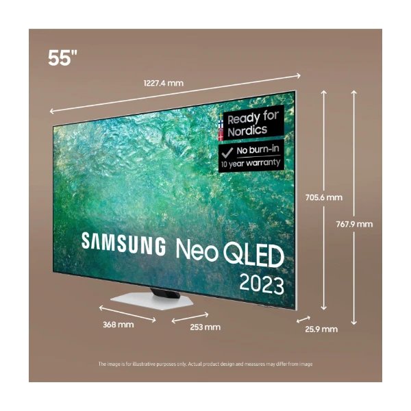 TV Samsung da 55" TQ55QN85CATXXC Neo QLED Smart TV, 4K Ultra HD, Tizen, processore Quantum Matrix Gaming 120Hz con AI