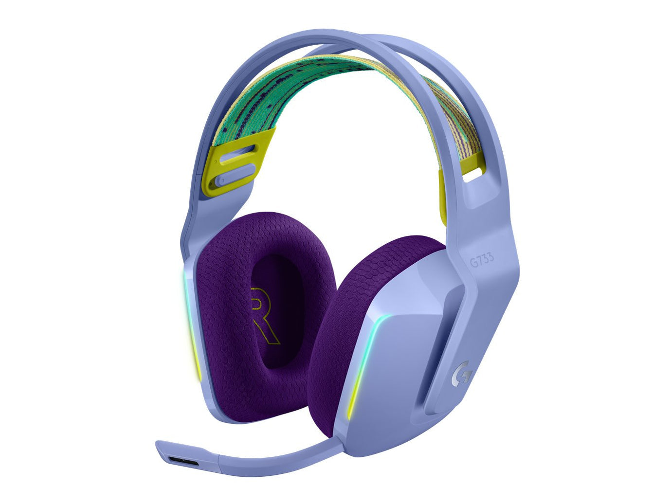 Logitech G733 Lightspeed RGB - Cuffie con Microfono Wireless Gaming Lilla