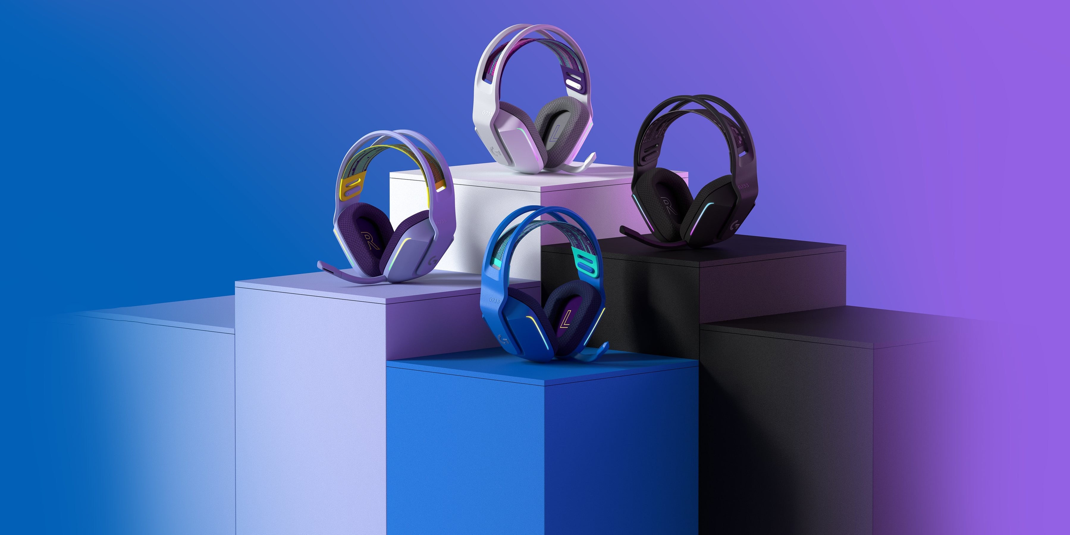 Logitech G733 Lightspeed RGB - Auriculares con Micrófono Inalámbricos Gaming Lilas Todos los auriculares | Logitech