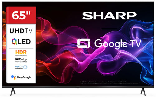 TV QLED  Sharp 65" 65HP5265E 4K UHD, Google TV, Dolby Vision, Smart TV