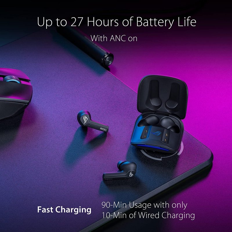 ASUS ROG Cetra True Wireless - Auriculares Gaming Bluetooth con ANC Negros Todos los auriculares | Asus
