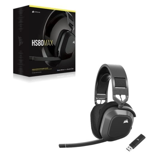 Corsair HS80 Max Wireless - Auriculares Gaming Premium Inalámbricos Negros Todos los auriculares | CORSAIR