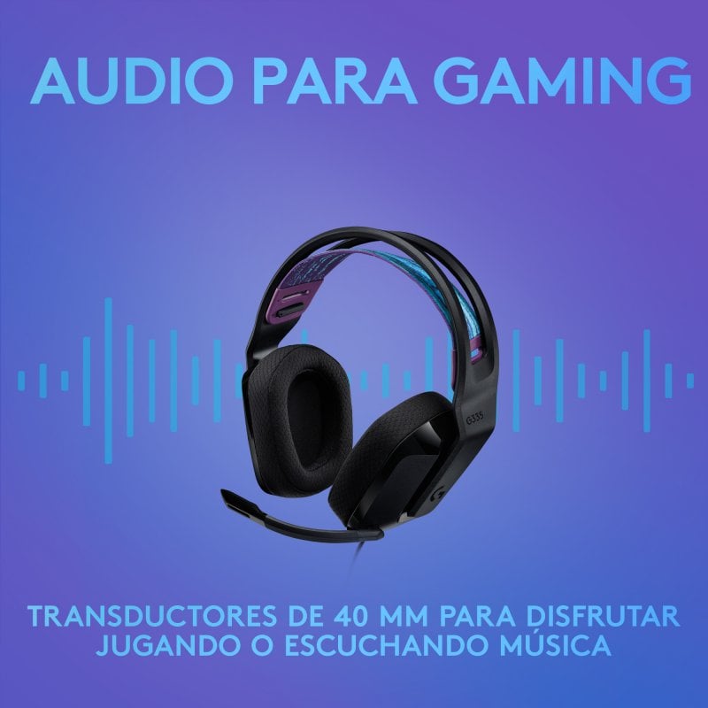 Logitech G335 - Auriculares Gaming Negro Todos los auriculares | Logitech