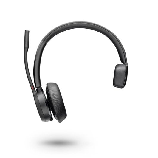 HP Poly Voyager 4310-M - Auriculares Bluetooth/USBA con certificación de Microsoft Teams + Dongle Bluetooth y Base de Carga