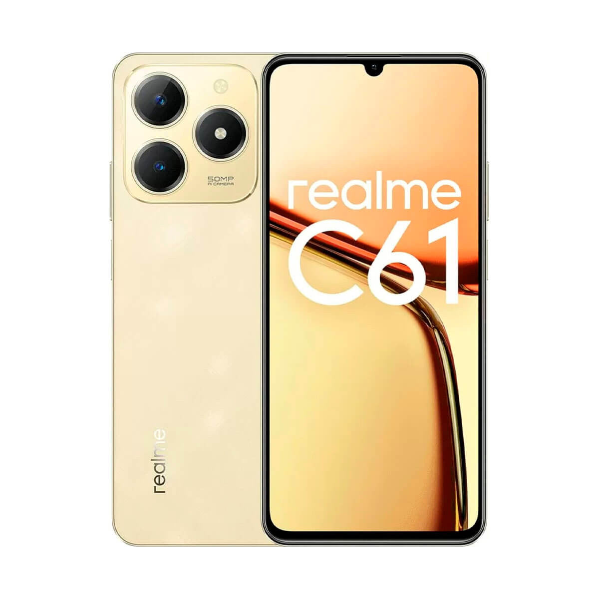 Realme C61 4G 6GB/128GB Dorado (Sparkle Gold) Dual SIM Smartphone | Realme
