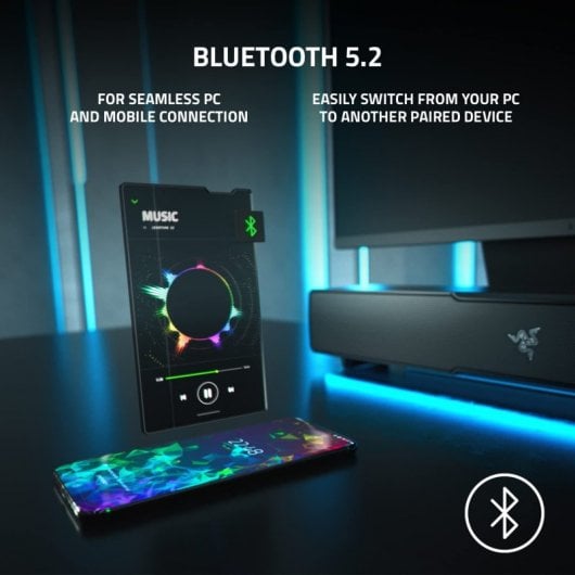 Razer Leviathan V2 - Barra de Sonido Bluetooth RGB 7.1 con Subwoofer Altavoces | RAZER