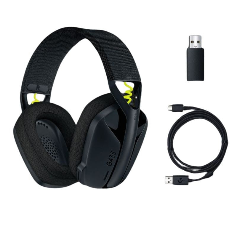 Logitech G435 LIGHTSPEED - Auriculares Gaming Inalámbricos Negros