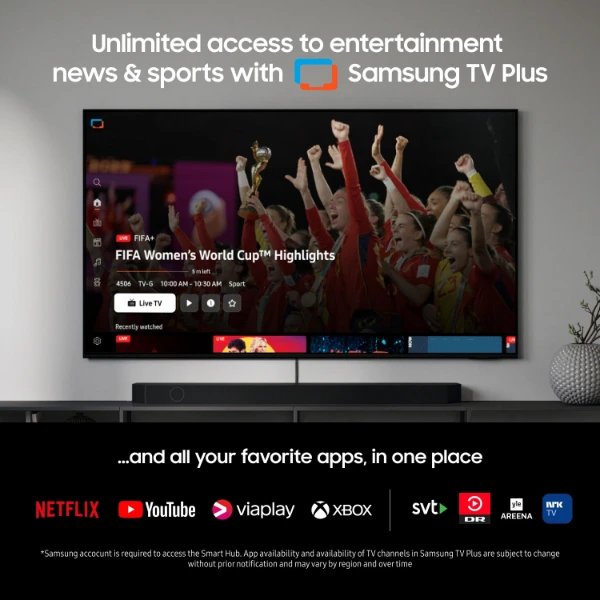 Samsung QLED TV 43" TQ43Q60DAUXXC Smart TV, 4K UHD, HDR10+, Tizen