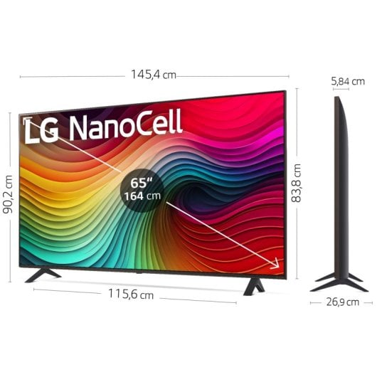 Tv LG NANOCELL 65" 65NANO82T6B Smart TV, 4K Ultra HD, webOS 24 Televisores | LG