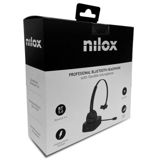 Nilox NXAUB001 - Auricular Inalámbrico Monoaural Negro