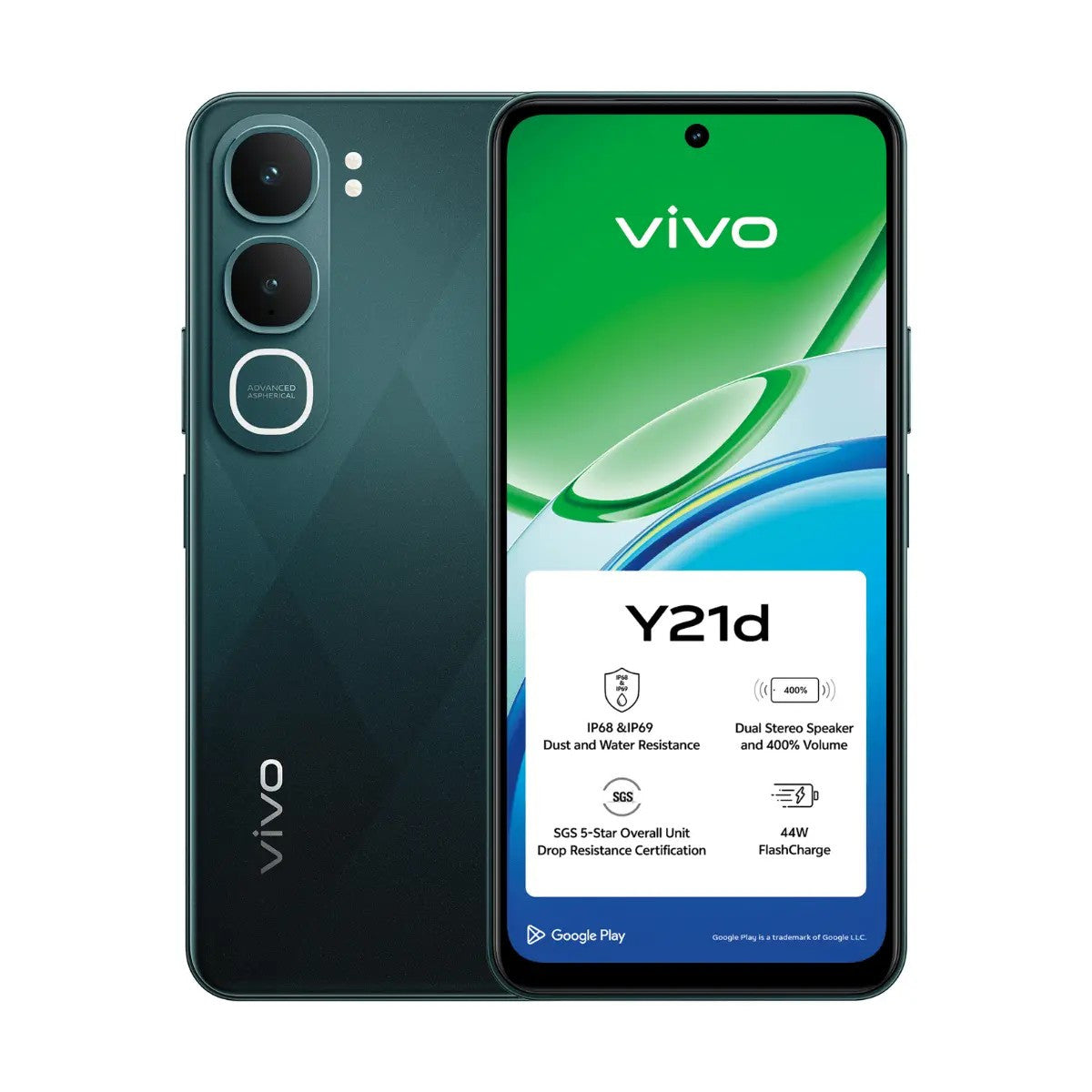 Vivo Y21d 4GB/128GB Verde (Jade Green) Dual SIM Smartphone | Vivo
