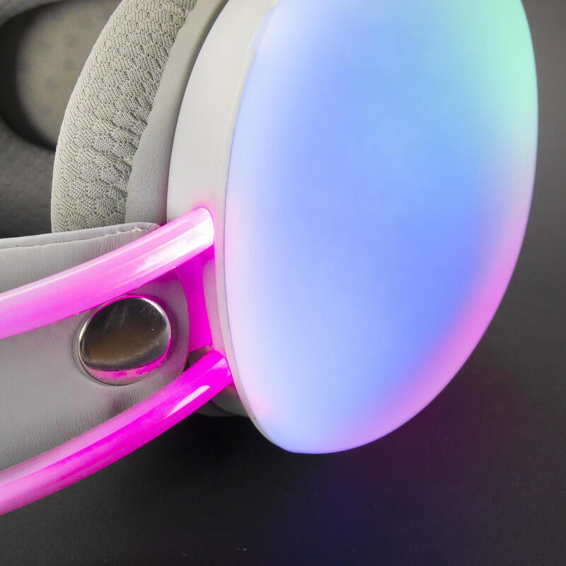 Mars Gaming MH-GLOW - 360º Chroma RGB Gaming Headphones White