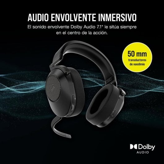 Corsair HS65 Wireless V2 - Auriculares Gaming Inalámbricos 7.1 Negros Todos los auriculares | CORSAIR