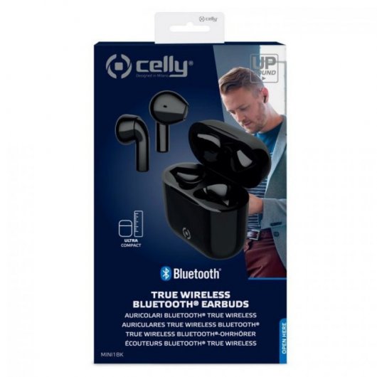 Celly Mini1 - Auriculares Sem Fios Pretos