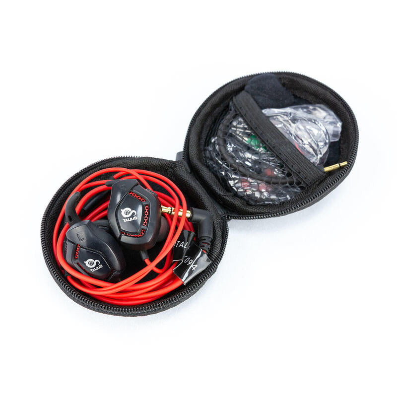 Talius Rex - In-Ear Gaming Headphones with Red/Black Cable
