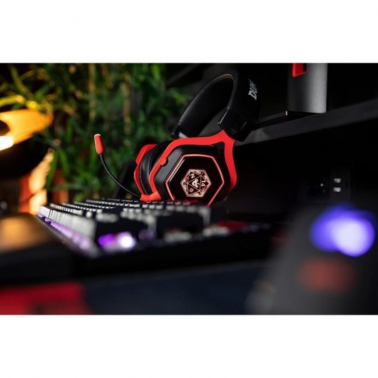 Konix Dungeons & Dragons D20 7.1 - Auriculares Gaming Multiplataforma Negro/Rojo Todos los auriculares | KONIX