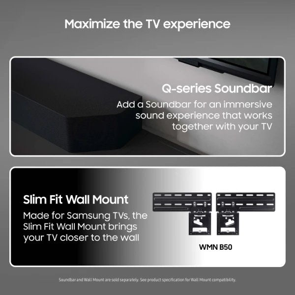 Samsung QLED TV 43" TQ43Q60DAUXXC Smart TV, 4K UHD, HDR10+, Tizen