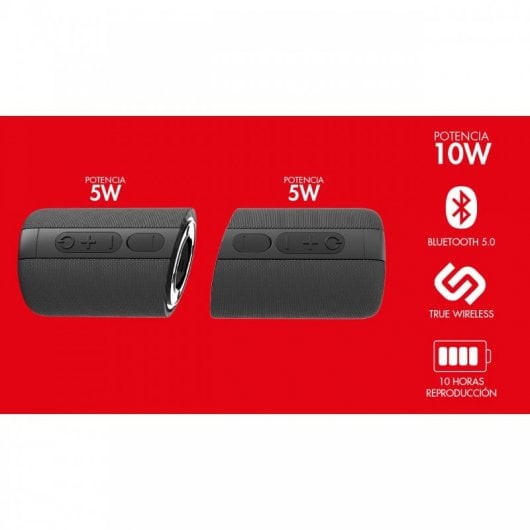 Avenzo AV-SP3003B - Altavoz Bluetooth 2 en 1 10W con Radio Negro Altavoces | AVENZO