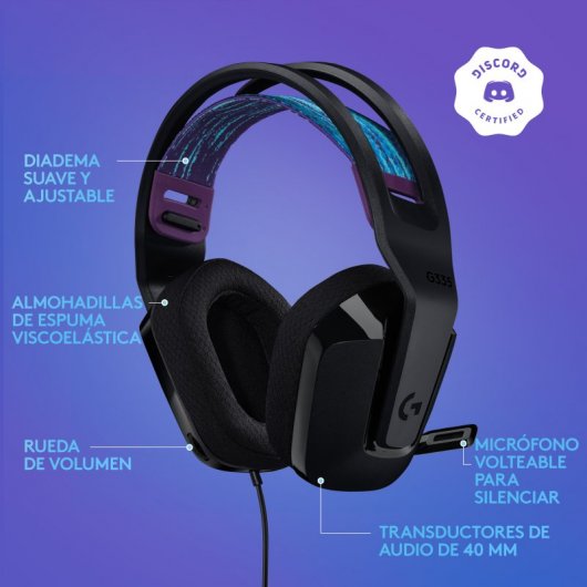 Logitech G335 - Auriculares Gaming Negro Todos los auriculares | Logitech