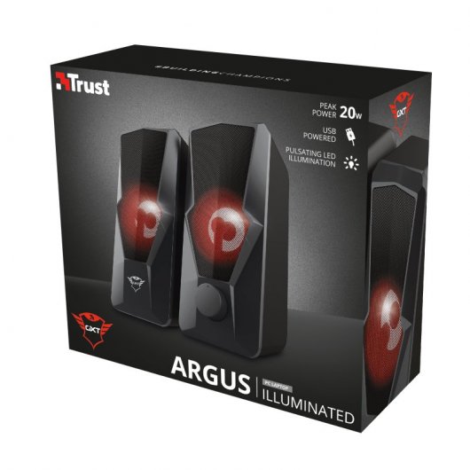 Trust GXT 610 Argus Illuminated - Altavoces 2.0 USB 20W