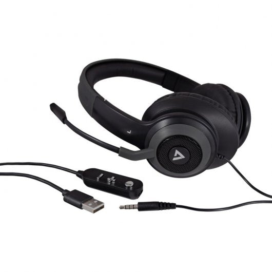 V7 HC701 - Auriculares USB con Micrófono Negros