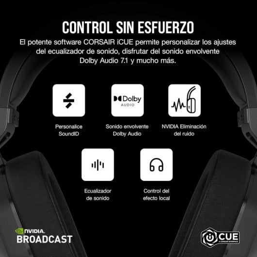 Corsair HS65 Wireless V2 - Auriculares Gaming Inalámbricos 7.1 Negros Todos los auriculares | CORSAIR