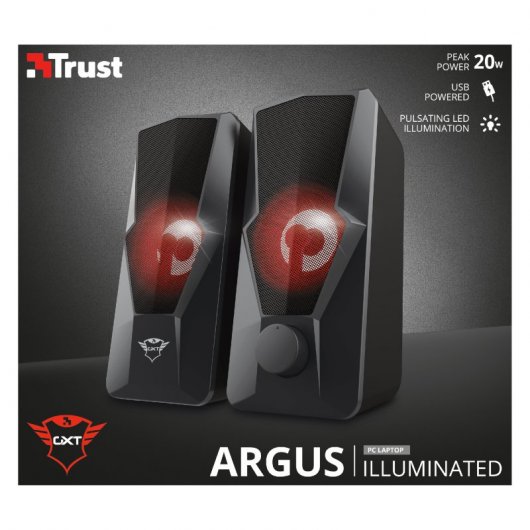 Trust GXT 610 Argus Illuminated - Altavoces 2.0 USB 20W Altavoces | TRUST