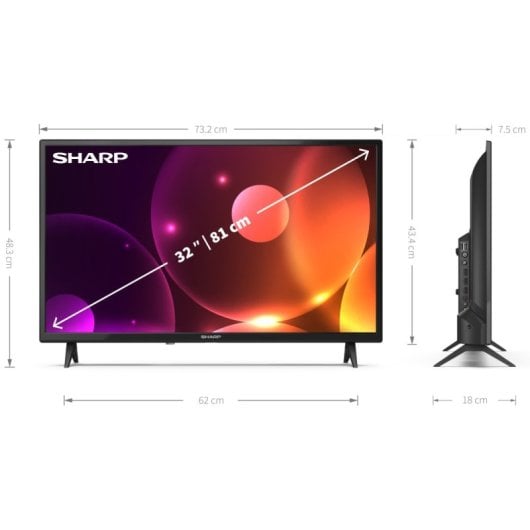 Sharp 32FA2E 32" LED HD Ready Televisores | SHARP