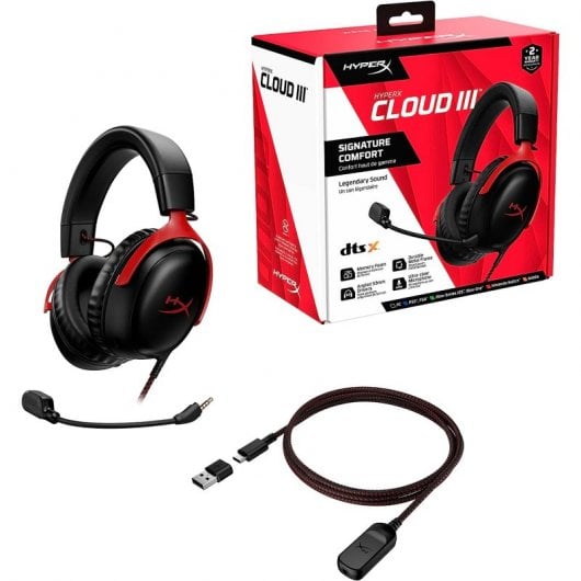 HyperX Cloud III - Auriculares Gaming Multiplataforma Rojo/Negros Todos los auriculares | HYPERX