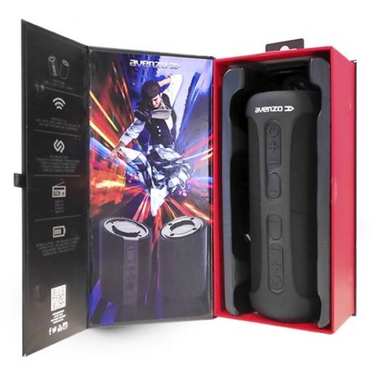 Avenzo AV-SP3003B - Altavoz Bluetooth 2 en 1 10W con Radio Negro Altavoces | AVENZO