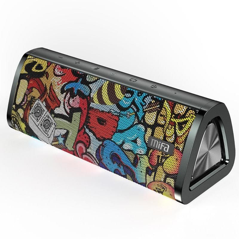 A10+ Portable Bluetooth Speaker 360° Stereo Sound 20W Black-Graffiti | Hifi Media Store