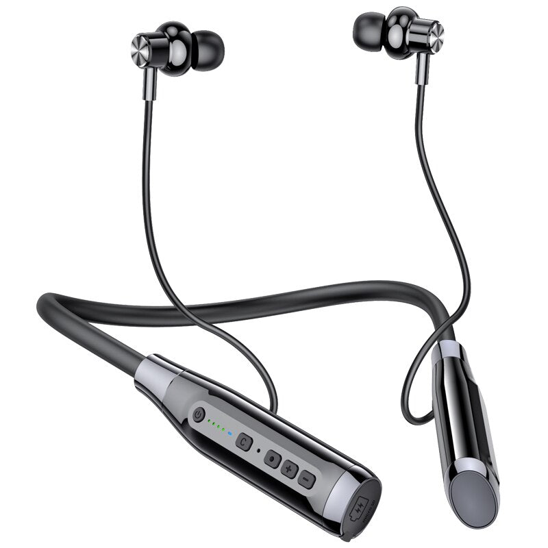 A12 Magnetic Bluetooth Earbuds with Neckband Black | Hifi Media Store