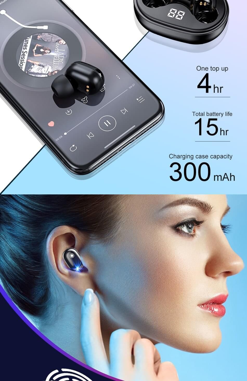 A6S PLUS TWS Earbuds | Hifi Media Store