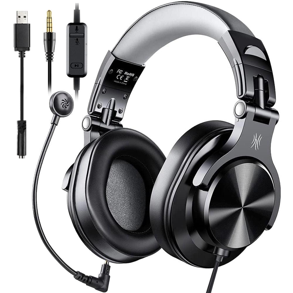 A71D Computer Gaming Headset With Detachable Microphone Black-Gray | Hifi Media Store