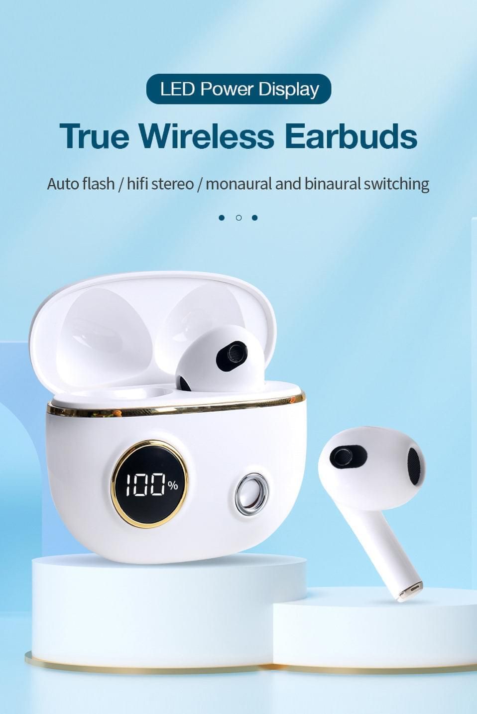 APRO8 Earbuds TWS with Mic and Power Display on Case | Hifi Media Store