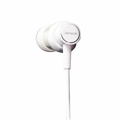 Aiwa ESTM-500BK White Diamond - Auriculares Intrauditivos Blancos con Control Remoto Todos los auriculares | AIWA